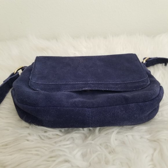 NorthStyle Bags Northstyle Navy Blue Crossbody Bag Suede Poshmark